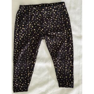 Baby Starters 24M Leggings Black with Gold Stars Toddler Girl Pants NO FLAWS